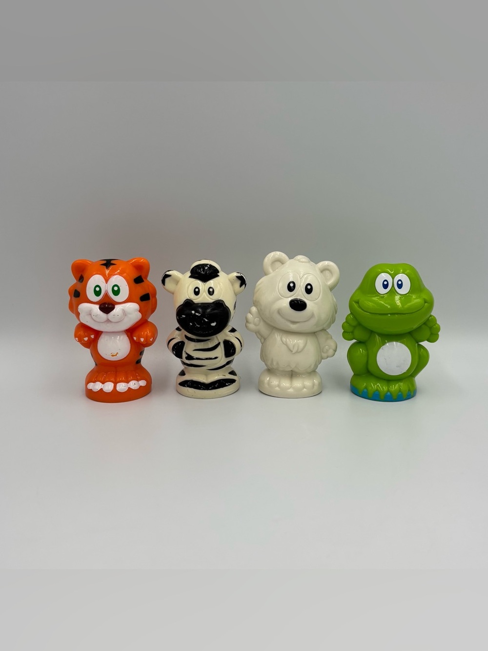 RARE Vintage Y2K Vtech Smartville Train Tiger Zebra Polar Bear Frog Toy Lot